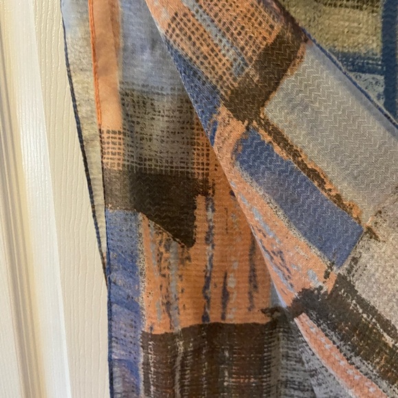 Multi-colour block Sheer Scarf - Picture 3 of 8